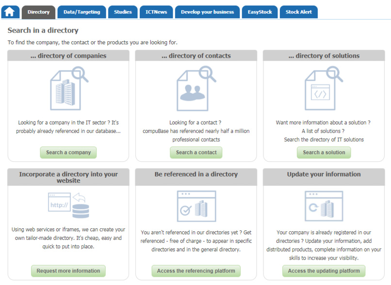 Click on the image to access the features Click on the image to access the features