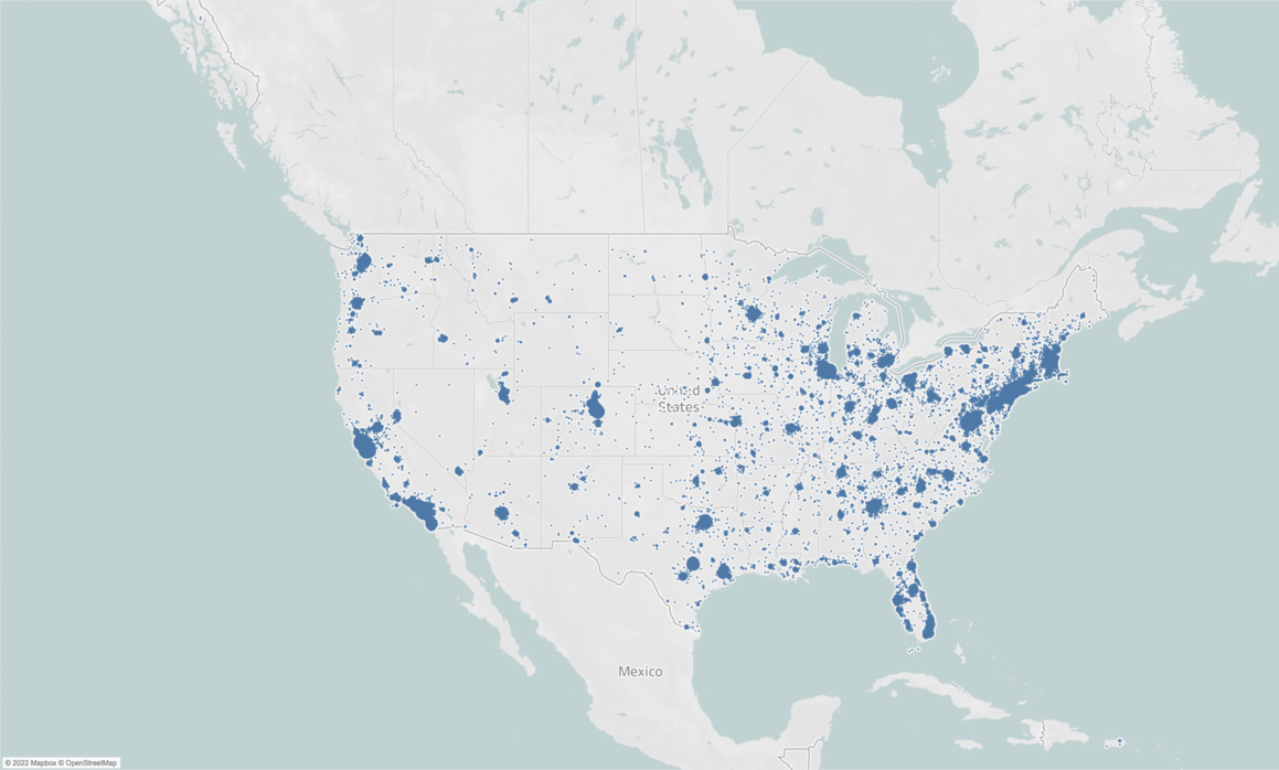 ICT partners Distribution in the USA (Alaska excl.) ICT partners Distribution in the USA (Alaska excl.)