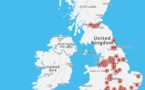 Location of the top 100 VARs for print products  in the UK